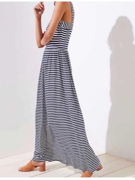 LOFT Dresses & Skirts - LOFT Black and White Striped Maxi Dress